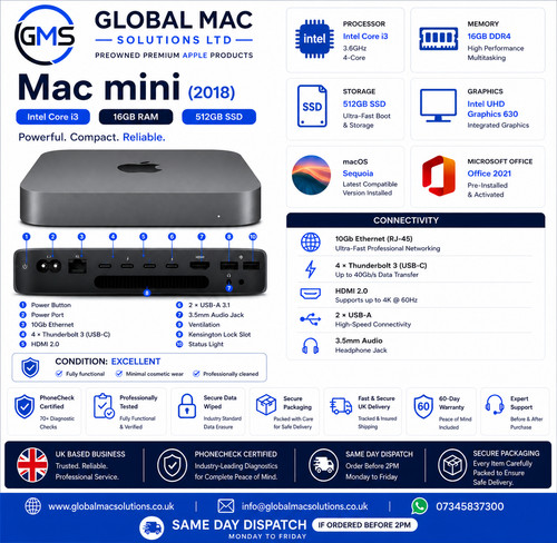 Apple mac mini 2018 - i3, 3.6