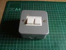 Metal clad double light switch - light,