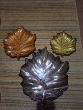 Fall Leaf Plates Art Glass