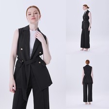 Women Lapel Waistcoat Ladies