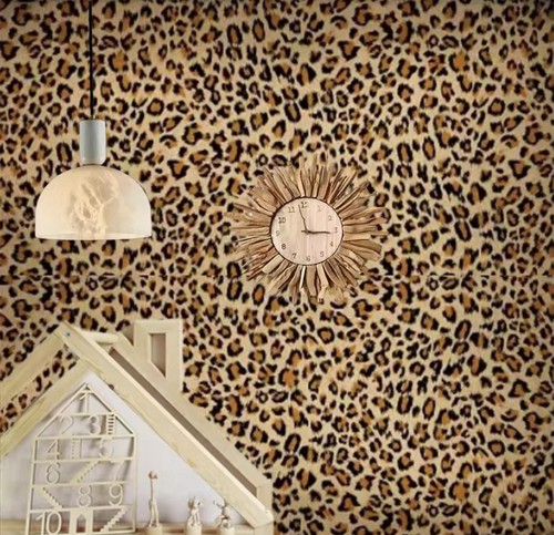 Self adhesive leopard print - self,