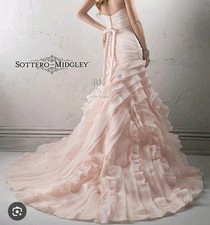 Sottero And Midgley Couture Size 16 Blush Pink Wedding Gown Dress
