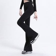 Women Yoga Pants Wide Straight Leg Sports Trousers High Waist Flare Leggings