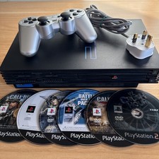 Sony PlayStation 2 PS2 Black Console, Controller & 6 Shooting Games SCPH-5003