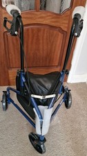 NRS Healthcare 3 Wheel Rollator Walker Walking Aid with bag 