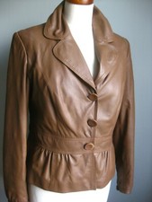 M&S real leather JACKET 12 14