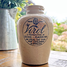 Vintage Virol Ideal Fat Food Bone Marrow Stoneware Old Fashioned Home Décor