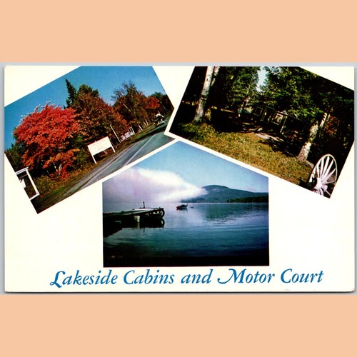 Postcard lakeside cabins - postcard, motor