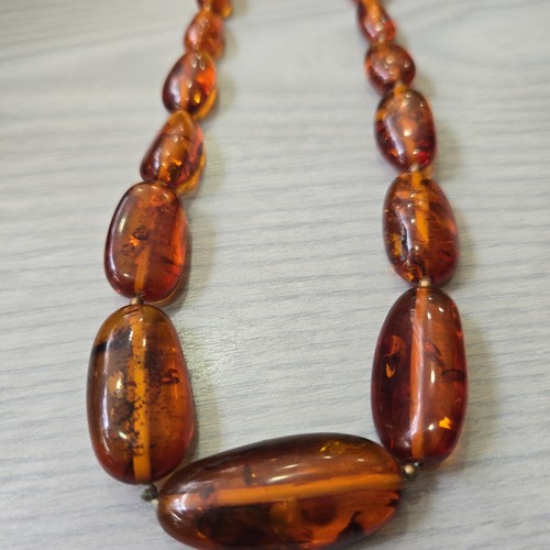 Baltic amber necklace large - amber,