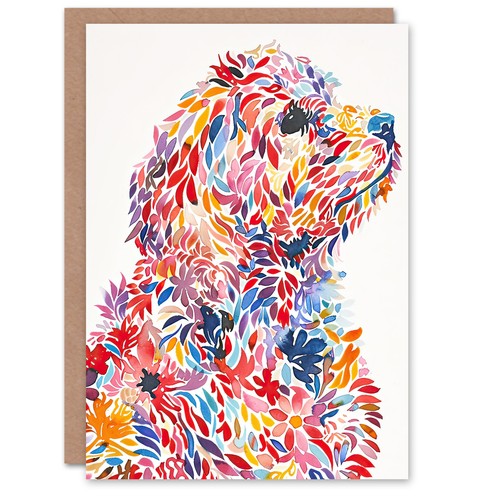 Greeting card colourful - colourful, floral