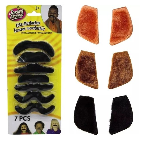 Fake moustache 3 pairs - 3,