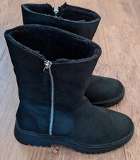 Sainsbury's Tu black zip black biker boots Size 8