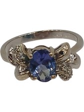14K White Gold Tanzanite