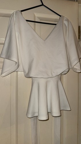 Quiz white neck - white, v-neck