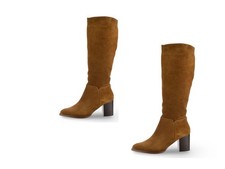 Ladies Womens Leather Knee