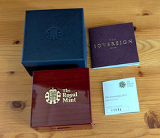 Empty - 2017 Gold Proof Full Sovereign - Box And COA