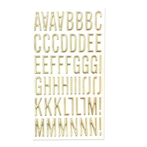 Gold letter stickers - letter,