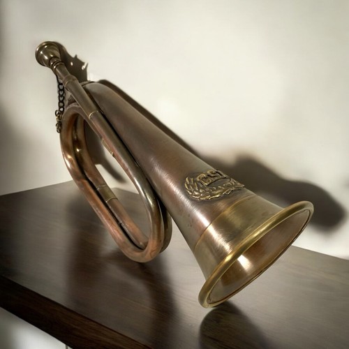 Copper brass military bugle - copper,