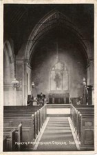 REAL PHOTOGRAPHIC POSTCARD OF NORTH FRODINGHAM CHURCH INTERIOR, EAST YORKSHIRE