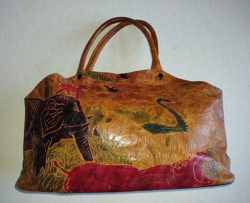 Vtg genuine leather elephant - vtg,