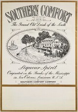 Original Vintage Poster Southern Comfort Whisky Alcohol