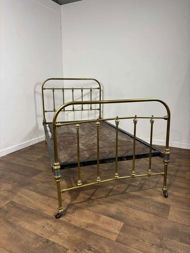 Victorian brass iron single - victorian, &