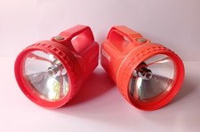 Eveready Torch Handheld Lantern 6v Battery Working Faded Red x 2
