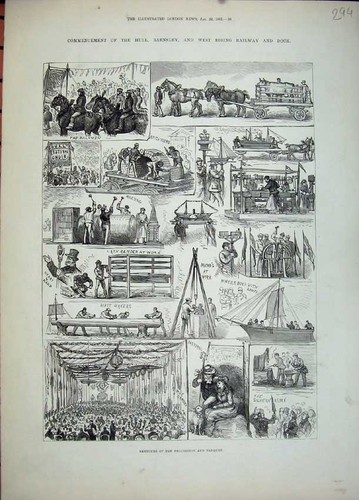 Old antique print 1881 - old,
