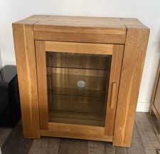 Solid Oak Cabinet with Glass