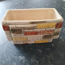 1950s Sylvac 3813 Abstract 'Macclestone' Ceramic Brick Wall Planter