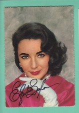 ELIZABETH TAYLOR  in person original signed Autograph on Photo-Postcard