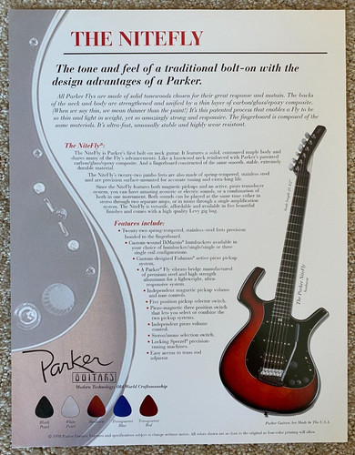 Parker guitars the - guitars-, nitefly"