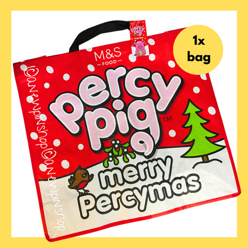 Xmas percy pig bag - pig, xl