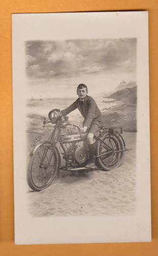 Motorcycle boy on douglas - boy,
