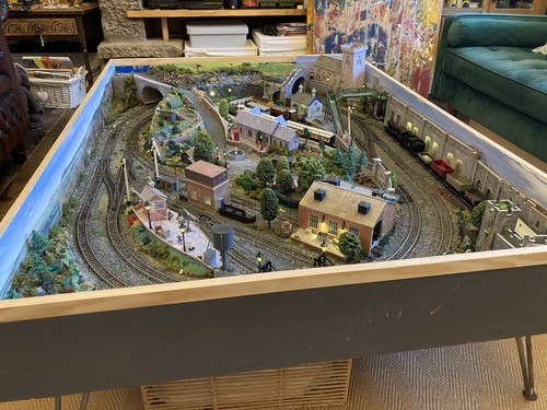 Model railway inside coffee - railway,
