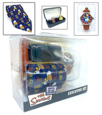 Vintage Simpsons Collectable Executive Set | Watch, Cufflinks & Tie | Rare 2005