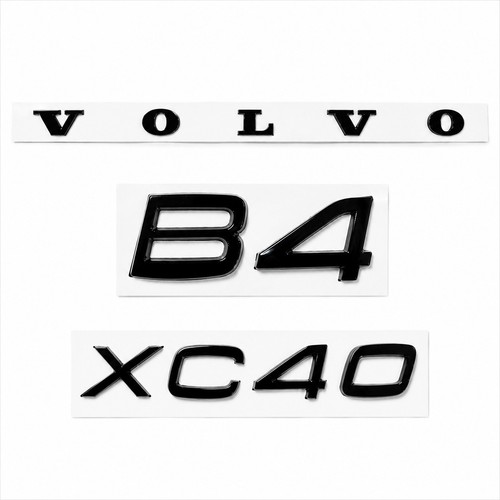 Gloss black badges fits volvo - black,