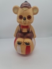 Vintage Chime Toy Bear Wobble Roly Poly Chime MCM Toy 