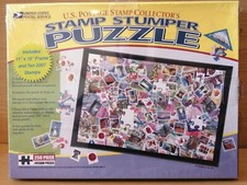 U.S POSTAGE STAMP COLLECTOR'S STAMP STUMPER PUZZLE WITH DISPLAY FRAME & 10 2007 
