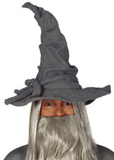 Gandalf Style Grey Adult Size Fancy Dress Fantasy Cosplay Fabric Wizard Hat