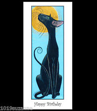 ORIENTAL BLACK CAT ART