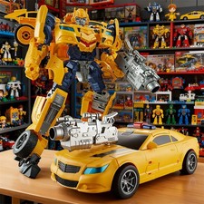 Transformer 45cm Bumblebee Leader Robot Car Model Toy Action Figure Xmas Gifts