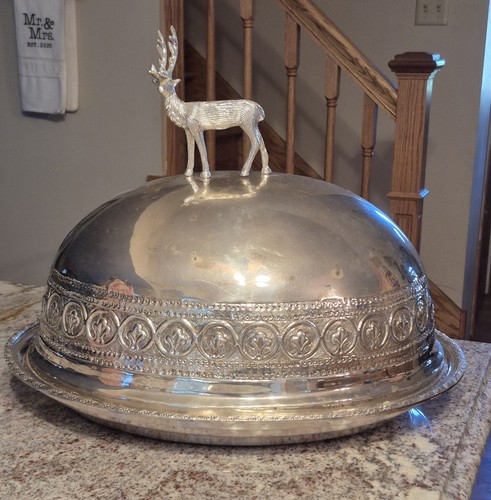 Antique silver plated meat - plated,