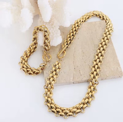 18k gold plated chunky - 18k,