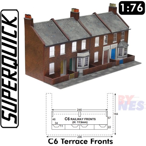 Red brick terrace fronts - brick, c6