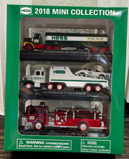Hess 2018 Mini Collection Tanker Truck, Racer-Transport Truck & Fire Truck NEW
