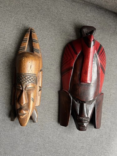 Pair hand carved - 2,