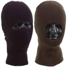 Open Face Balaclava Thermal Lightweight Acrylic Warm Fast Drying Black Olive