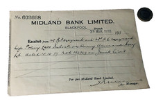 Midland Bank Receipt 1938