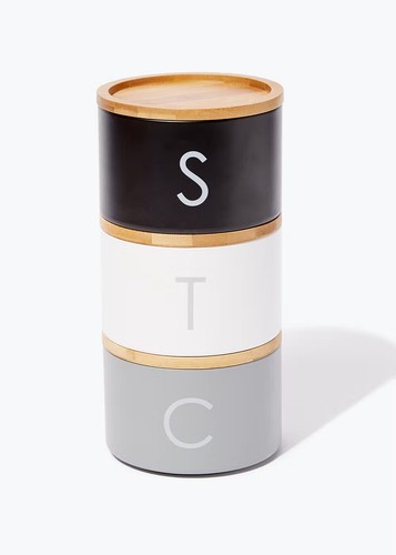 Stacking metal 3pk canisters - stacking,